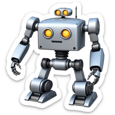 A sturdy, reliable robot with reinforced metal parts and excellent construction. High-quality, durable robot that never breaks down. sticker