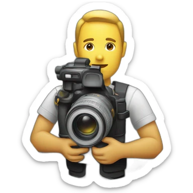 a photographer a the photographic chamber sticker