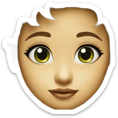 duckling that wears green eyeshadow sticker