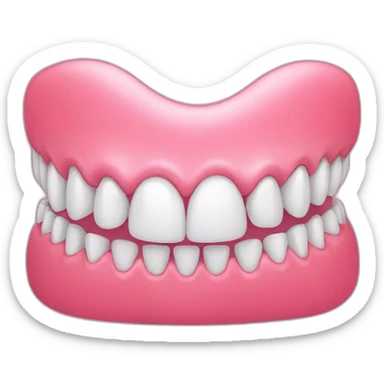 a teeth gum with teeth sticker