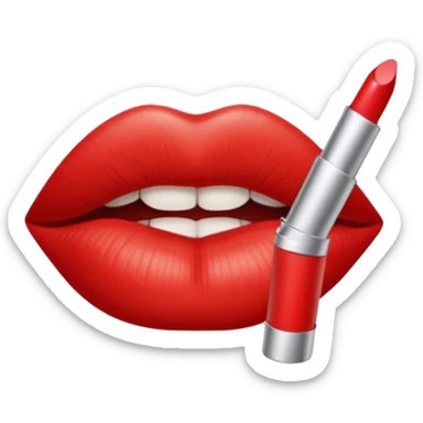 lips with lit blunt between them sticker