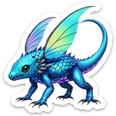  exotic tropical cyber-Trico-Fakémon-Pokémon-Vernid-creature sticker