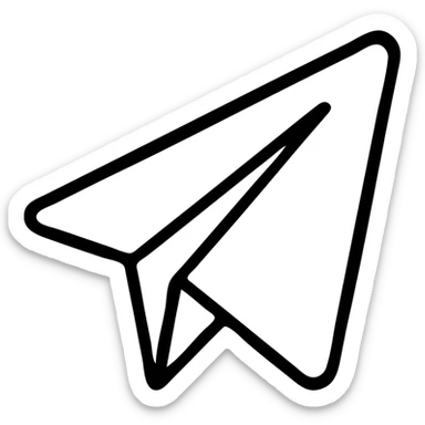 Telegram airplane icon sticker