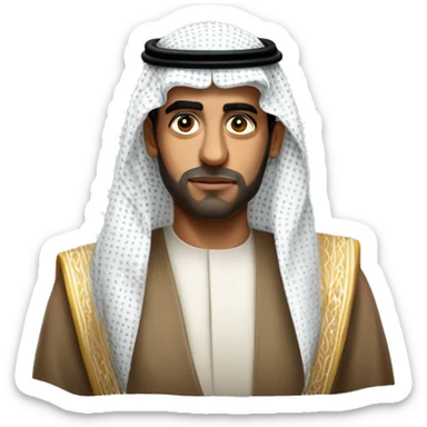photorealistic  Faisal King of Saudi Arabia serious sticker