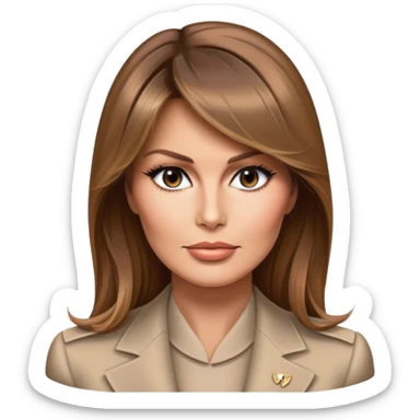 Melania Trump former First Lady with elegant style and light brown hair sticker