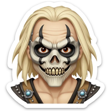 mad max fury road bad guy Immortan Joe face wish mask  sticker