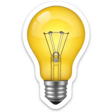 create a lightbulb sticker