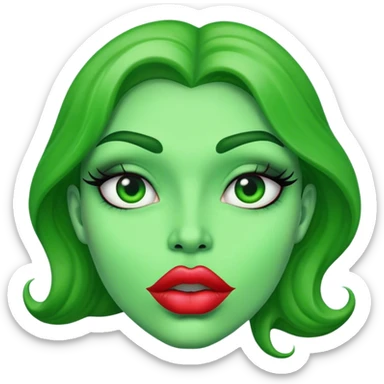 aguacate con labio grandes sticker