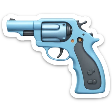 Pastel blue gun sticker
