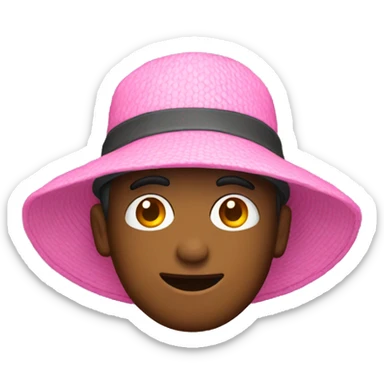 Pink fisher hat sticker