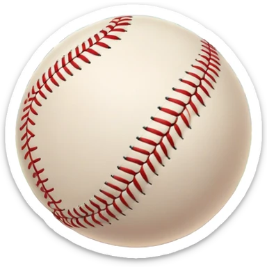 Cinematic Realistic image of a classic baseball, rendered with detailed stitching and textured leather, set against a nostalgic ballpark backdrop with soft, golden lighting that evokes Americana sticker