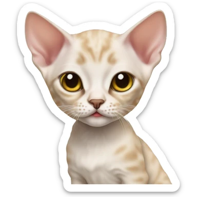 Devon rex kitten sticker