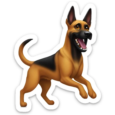 malinois run pumpkin scary spooky halloween sticker