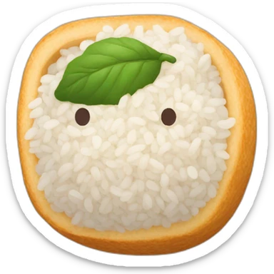 Boulette de riz avec un visage  sticker