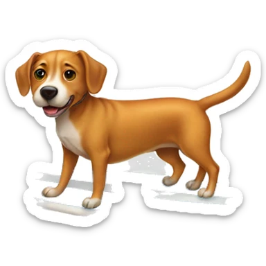 Dog in a surfboard sticker