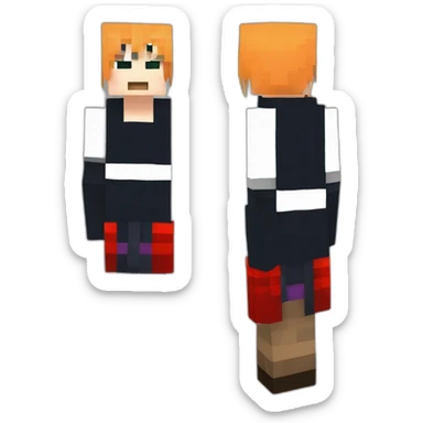 Kurosaki Ichigo estilo minecraft pulgar arriba sticker