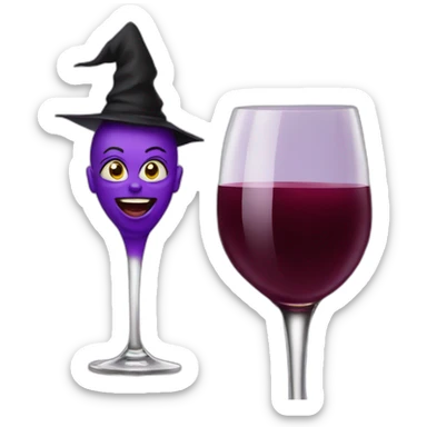 witches bitches wine sticker