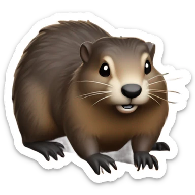 Woodchuck chucking wood  sticker