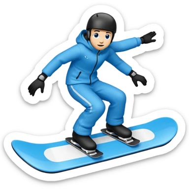 Snowboard black And bleu  not personne  sticker