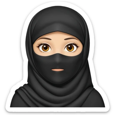 girl wearing niqab sticker