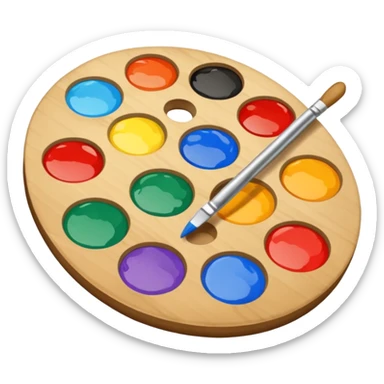 artist's palette sticker
