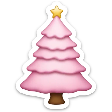 light pink christmas tree sticker