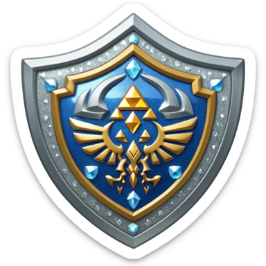 glitter shield Hylian sticker