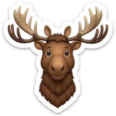 Moose head and body sticker