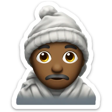 homeless with a christmas pajama sticker