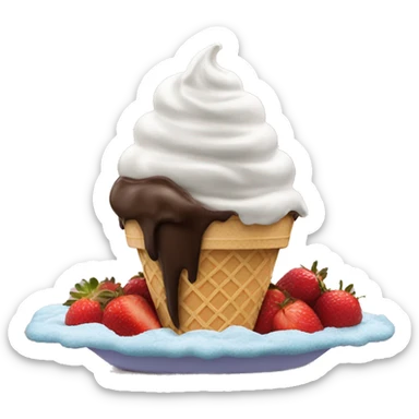giant ice cream sundae sticker