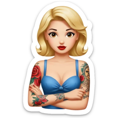 arm in (pin up tattoo)  sticker