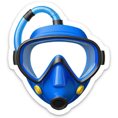 black and blue Snorkel mask sticker