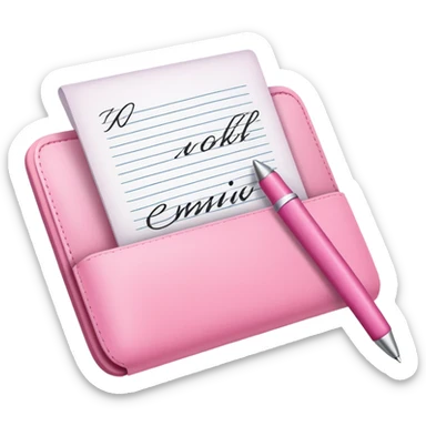 Something pink writing sticker