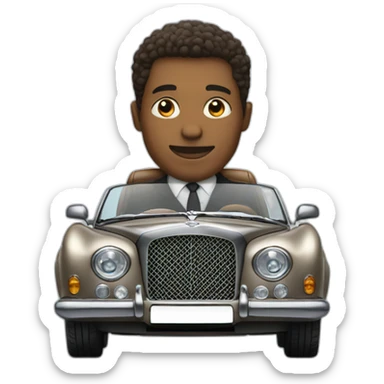 A Man in a bentley car sticker