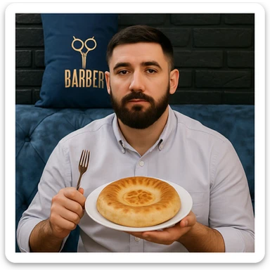 birinchidagi odamni yuziga 2 rasmdagi odamga juda uxshatib chizib bergin xuddu shunday non yen utirganini sticker