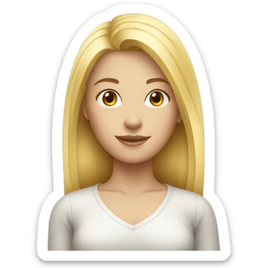 tall atractive young blond woman  sticker