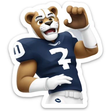 Penn state Nittany lion celebrate touchdown sticker