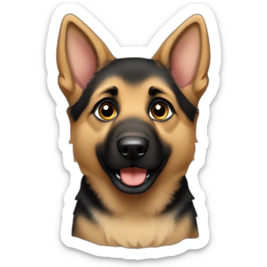german shepherd puppy sticker