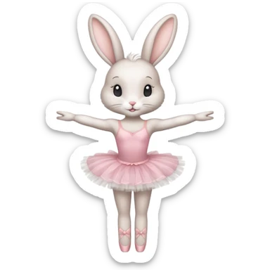 ballet dancer bunny sticker
