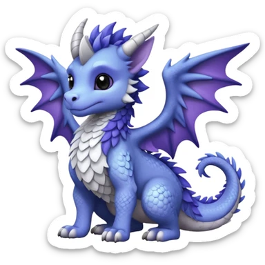 Indigo, white, black, grey, violet "Dutch Angel Dragon" sticker