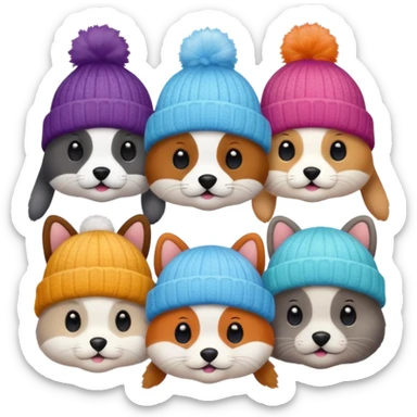 Winter Beanie Pets sticker