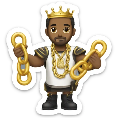 Drakes the ruler holding a golden pedal chain  sticker