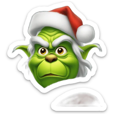 Grinch santa Claus  sticker