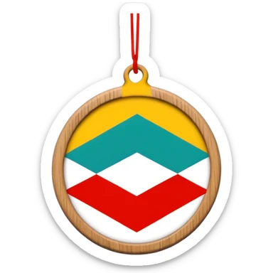 scandi style christmas ornament  sticker