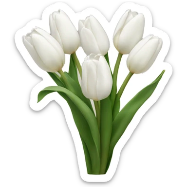 white tulips  sticker