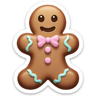 Pastel gingerbread man sticker