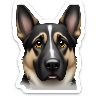 Black and white German Shepard sticker