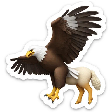 An eagle carrying a sheep  sticker