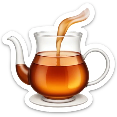 Cinematic Realistic Turkish Tea Pop Culture Emoji, featuring an inviting portrayal of a steaming glass of Turkish tea rendered with rich textures and warm, convivial lighting. sticker