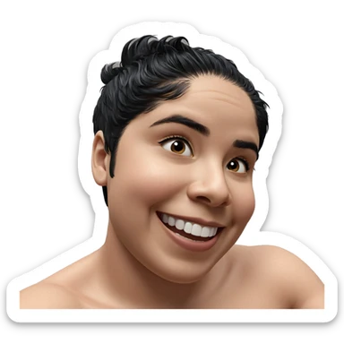 smiling boy with black hair sticker